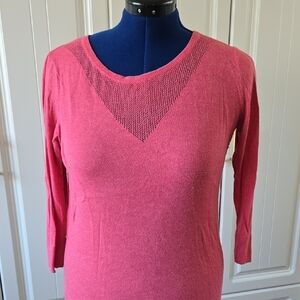 Banana Republic Pink and Blue Knit Sweater
